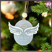 Load image into Gallery viewer, Personalized Memorial Angel Ornament, Keepsake, Customizable, Mom, Baby, Dad, Grandma