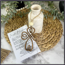 Load image into Gallery viewer, Celtic Cross Ornament, Irish Blessing Story Card