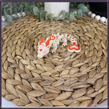 Load image into Gallery viewer, Cookie Heart Dragon - 3D Printed - Cinderwing Design - Articulated Novelty Item Toy Fidget Unique Gift Stress Toy Love Valentine