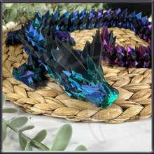 Load image into Gallery viewer, Crystal Dragon - 3D Printed - Cinderwing Design - Articulated Novelty Item Toy Fidget Unique Gift Stress Toy