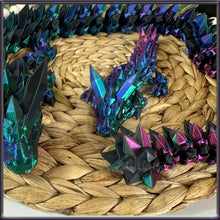 Load image into Gallery viewer, Crystal Dragon - 3D Printed - Cinderwing Design - Articulated Novelty Item Toy Fidget Unique Gift Stress Toy