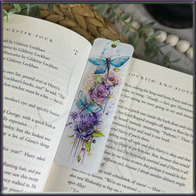 Load image into Gallery viewer, Dragonfly Flower Acrylic Bookmark