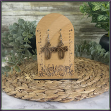 Load image into Gallery viewer, Jesus Earrings Wooden Dangle