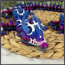 Load image into Gallery viewer, Lunar Dragon - 3D Printed - Cinderwing Design - Articulated Novelty Item Toy Fidget Unique Gift Stress Toy