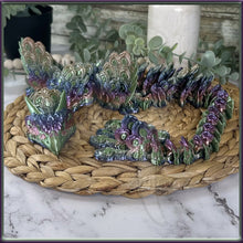 Load image into Gallery viewer, Peacock Dragon - 3D Printed - Cinderwing Design - Articulated Novelty Item Toy Fidget Unique Gift Stress Toy Wings