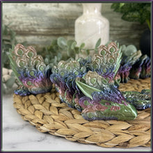 Load image into Gallery viewer, Peacock Dragon - 3D Printed - Cinderwing Design - Articulated Novelty Item Toy Fidget Unique Gift Stress Toy Wings