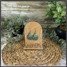 Load image into Gallery viewer, Stained Glass Sea Turtle Teardrop Acrylic Earrings - Handcrafted Beauty!