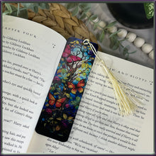 Load image into Gallery viewer, Stained Glass Butterflies Acrylic Bookmark