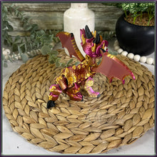 Load image into Gallery viewer, 3D Printed Articulating Western Dragon β Poseable Fantasy Figure β Collectible Gift Flexi Fidget Toy