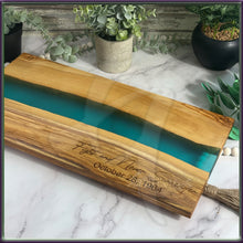 Load image into Gallery viewer, Olive Wood Resin Charcuterie Board