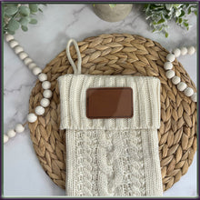 Load image into Gallery viewer, Family Christmas Stockings, Christmas Stockings Name, Leatherette Knitted Christmas Stockings, Holiday Stockings, Personalized Christmas