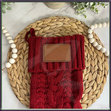 Load image into Gallery viewer, Family Christmas Stockings, Christmas Stockings Name, Leatherette Knitted Christmas Stockings, Holiday Stockings, Personalized Christmas