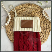 Load image into Gallery viewer, Family Christmas Stockings, Christmas Stockings Name, Leatherette Knitted Christmas Stockings, Holiday Stockings, Personalized Christmas