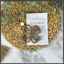 Load image into Gallery viewer, Four Leaf Clover Ornament, Irish Blessing Story Card
