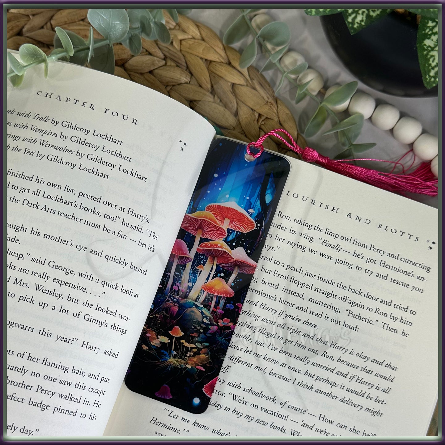 Colorful Mushroom Acrylic Bookmark