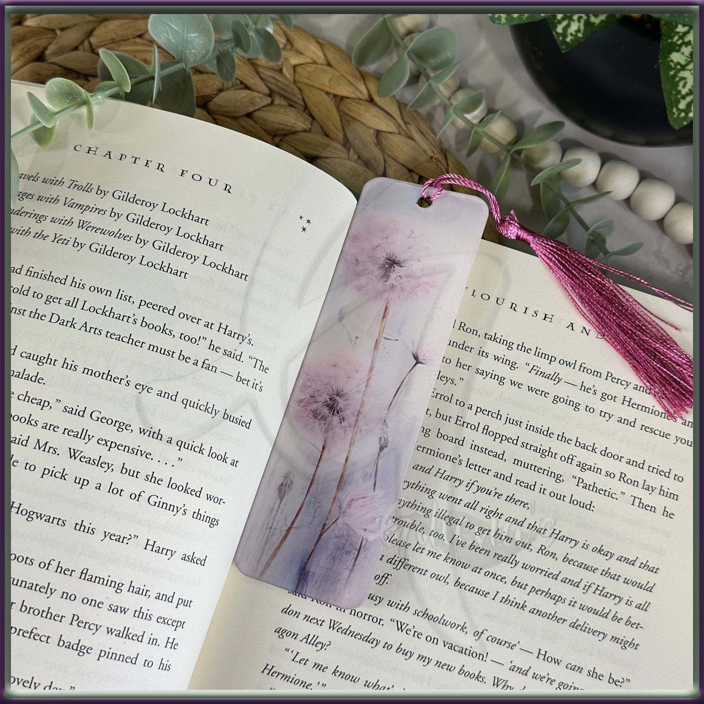 Dandelion Flower Acrylic Bookmark