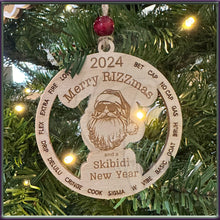 Load image into Gallery viewer, Merry Rizzmas Ornament Christmas Teenager Gift Funny Skibidi
