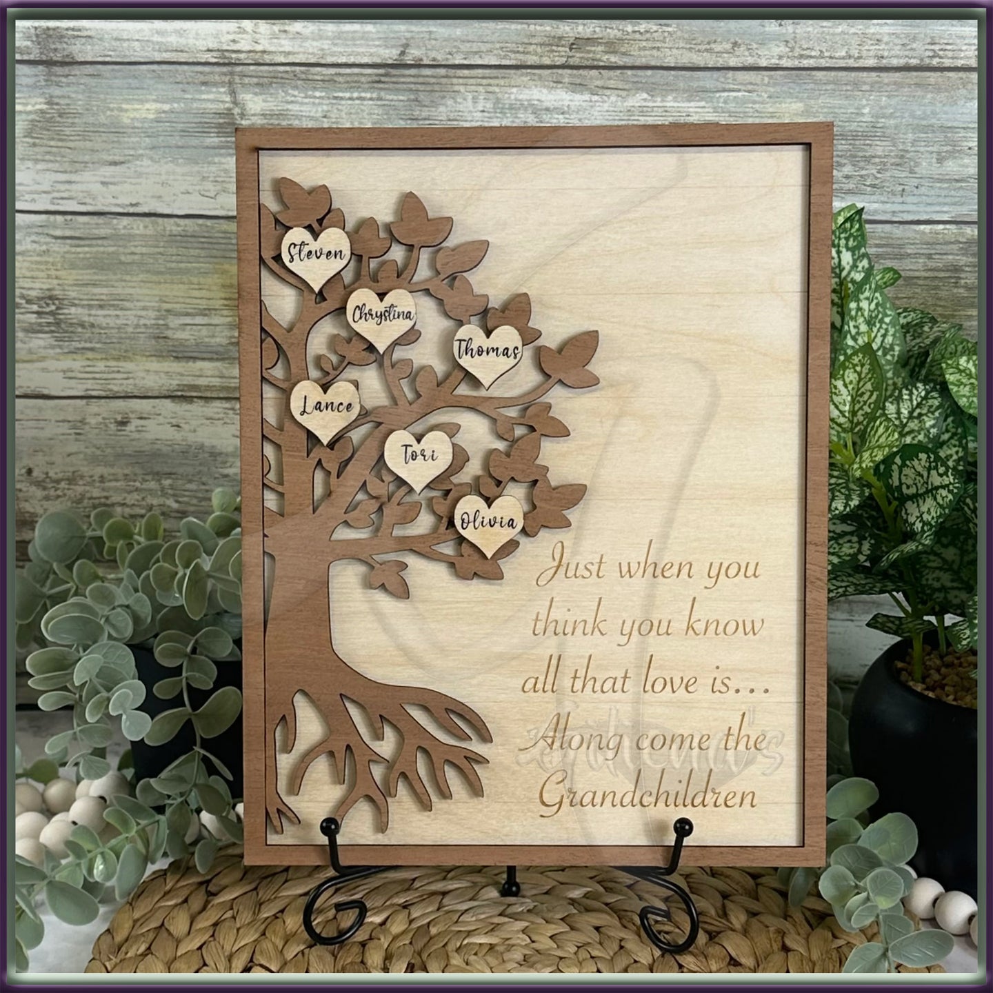 Personalized Grandmother Tree Home Decor Sign