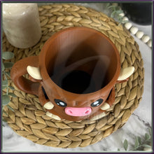 Load image into Gallery viewer, Highland Cow or Penguin Ice Cream Pint Holder – Insulated Cozy with 2 Spoon Slot – Cute Gift, Keeps Hands Warm
