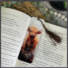 Load image into Gallery viewer, Highland Cow Acrylic Bookmark
