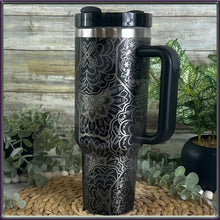 Load image into Gallery viewer, Mandala Tumbler Laser Engraved 40oz with Hidden Curse Words
