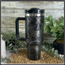 Load image into Gallery viewer, Mandala Tumbler Laser Engraved 40oz with Hidden Curse Words
