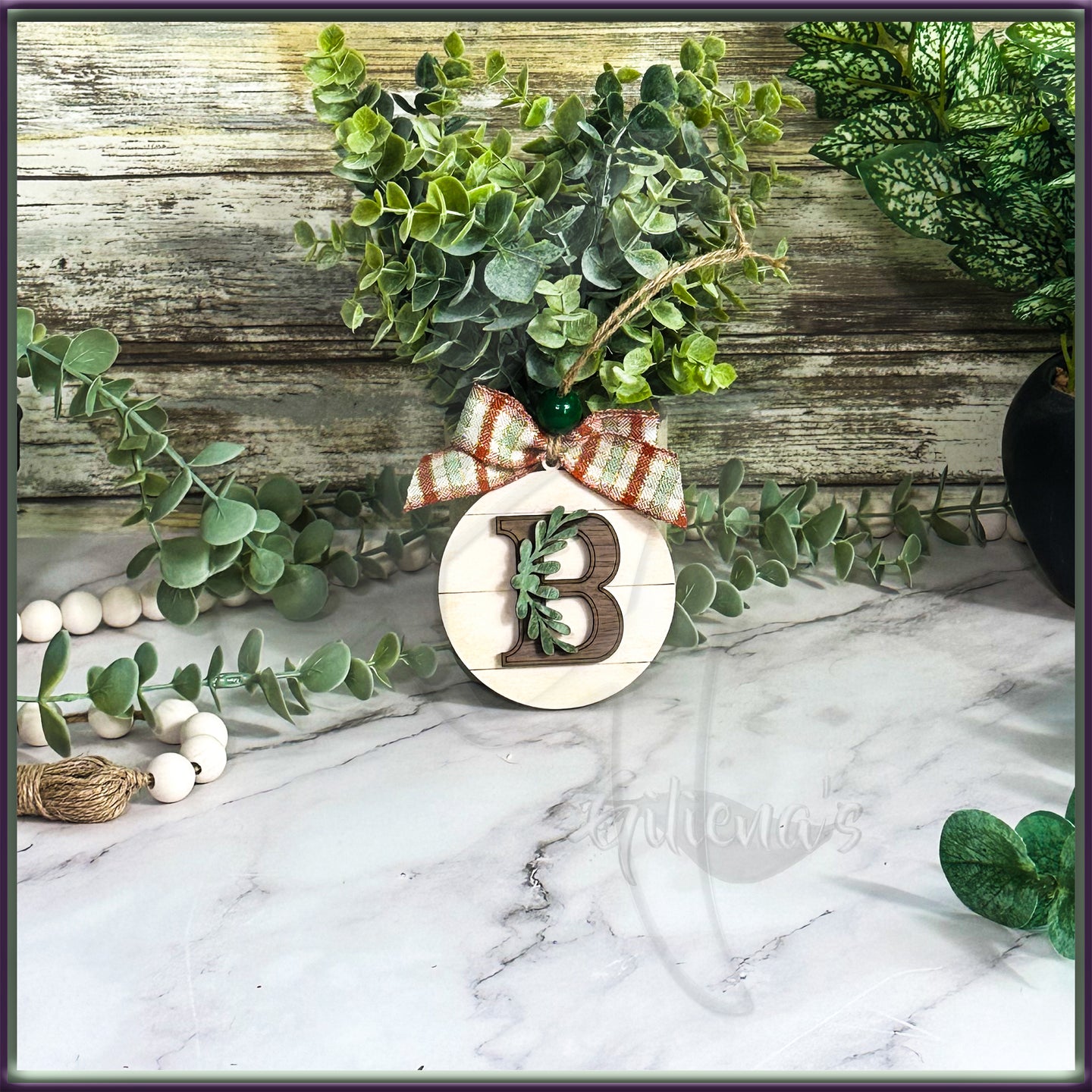 Custom Monogram Christmas Ornament